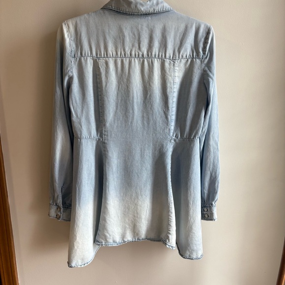 Vintage America Blues Womens Sz Small Boho Lyocell Tunic ruffle button down - Picture 7 of 10